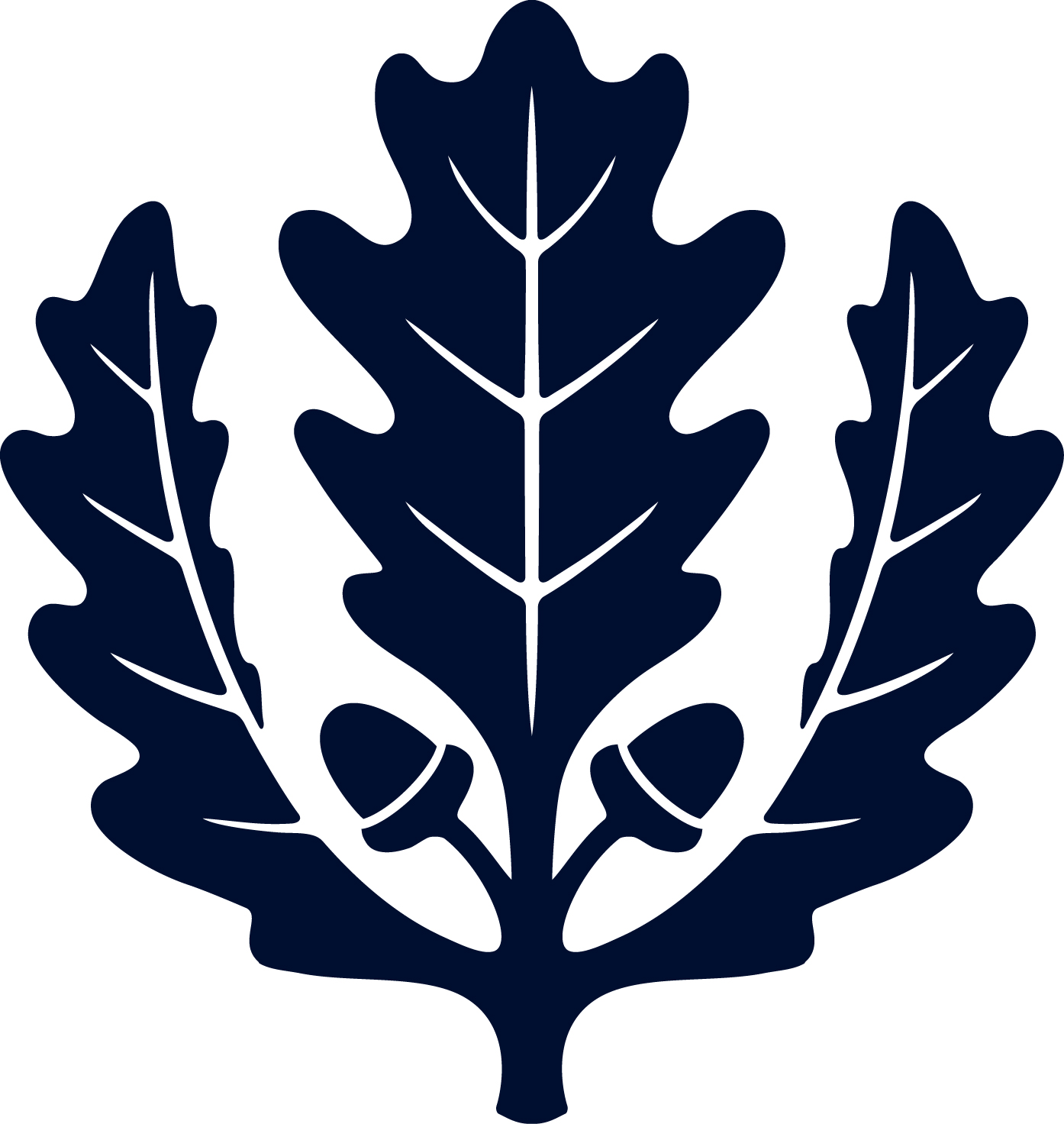 navy blue oak leaf